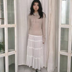 Get trendy with Sic Astra Snow Doll Coquette Midi Skirt - Accessories available at Peiliee Shop. Grab yours for $39 today!