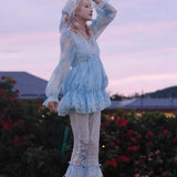 Rose Island Letter from the Moon Long sleeves Jellyfish Dress
