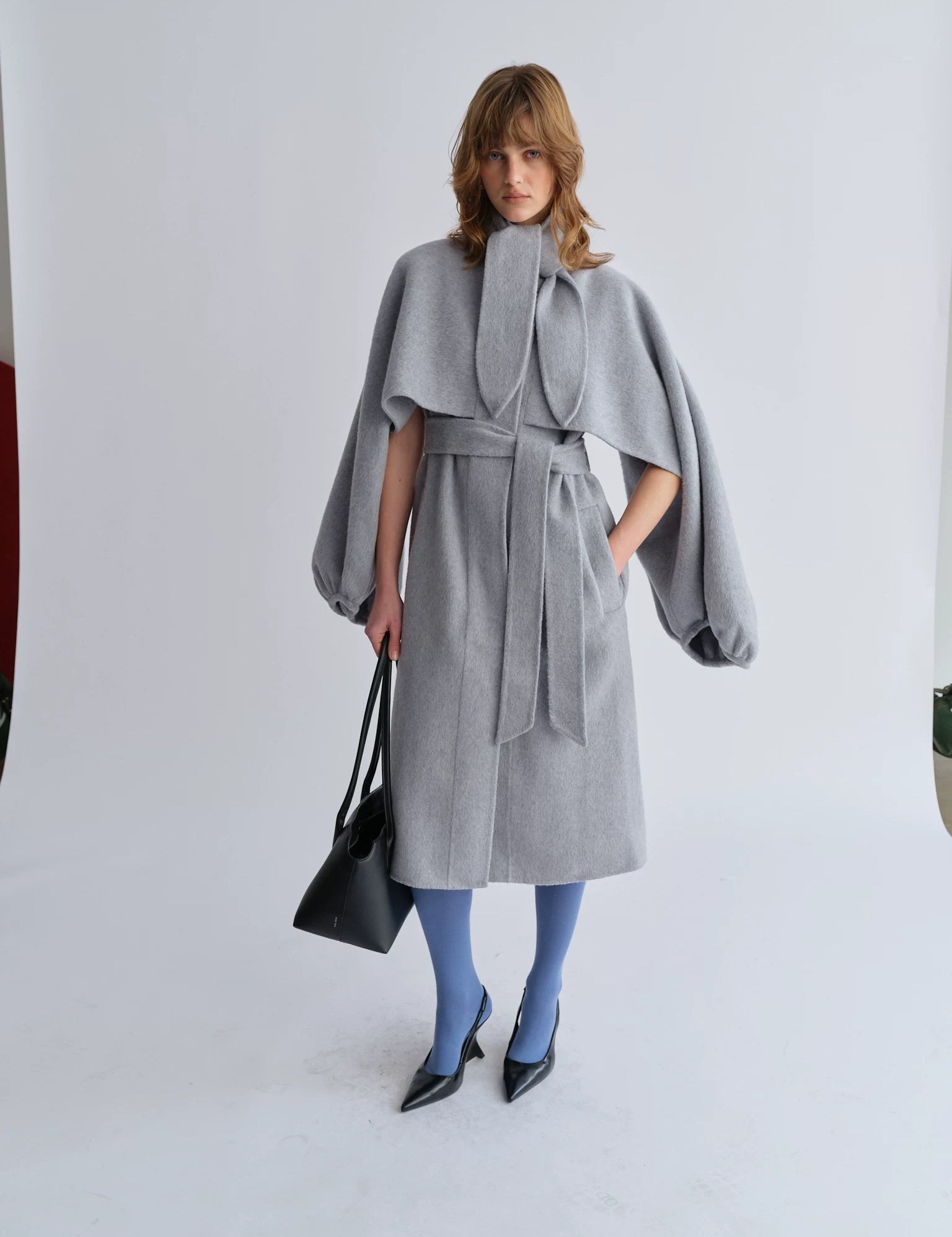 [12% Off At Checkout] PREEKEND 100% Wool Cape-Style Maxi Coat