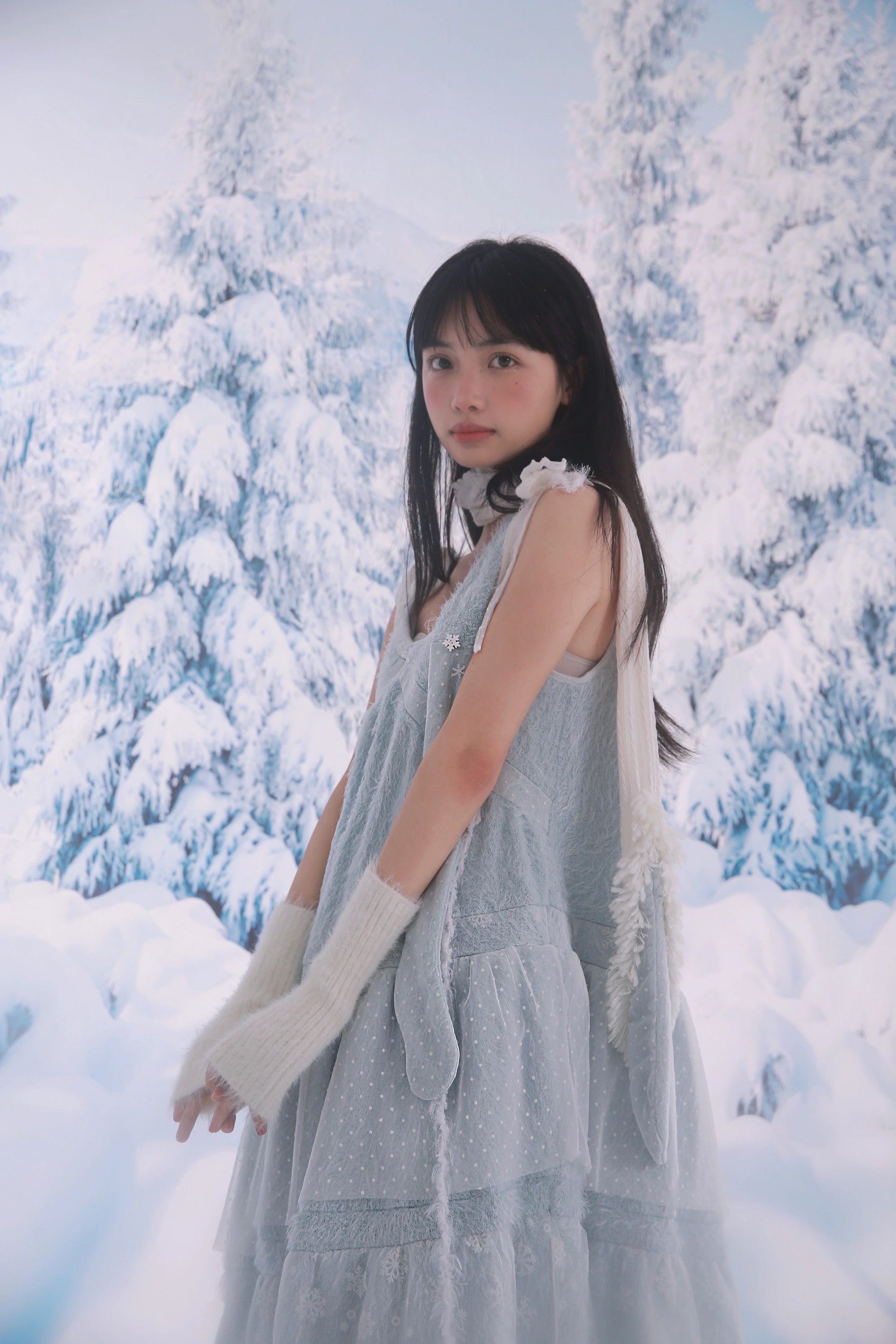 Get trendy with [Rose Island] Icy Snow Feather Dress -  available at Peiliee Shop. Grab yours for $57 today!