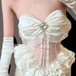 Get trendy with [Tailor Made] Snow Fairy Lace Corset Top -  available at Peiliee Shop. Grab yours for $62 today!