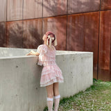 Get trendy with [August Unicorn] The blooming dream crop top and skirt set - Dresses available at Peiliee Shop. Grab yours for $68 today!