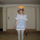 August Unicorn Gingham Babydoll Long Top Shirt