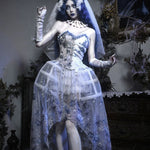 Get trendy with [Blood Supply] Corpse Bride 2024 Halloween Costume Gothic Corset Top with petticoats - Crop Top available at Peiliee Shop. Grab yours for $49.90 today!