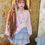 Get trendy with [Curve Beauty] Painterly Chic Faux Fur Sweater -  available at Peiliee Shop. Grab yours for $54 today!