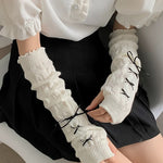 Get trendy with Ballerina Ribbon Gloves Arm Warmer - Gloves available at Peiliee Shop. Grab yours for $8 today!