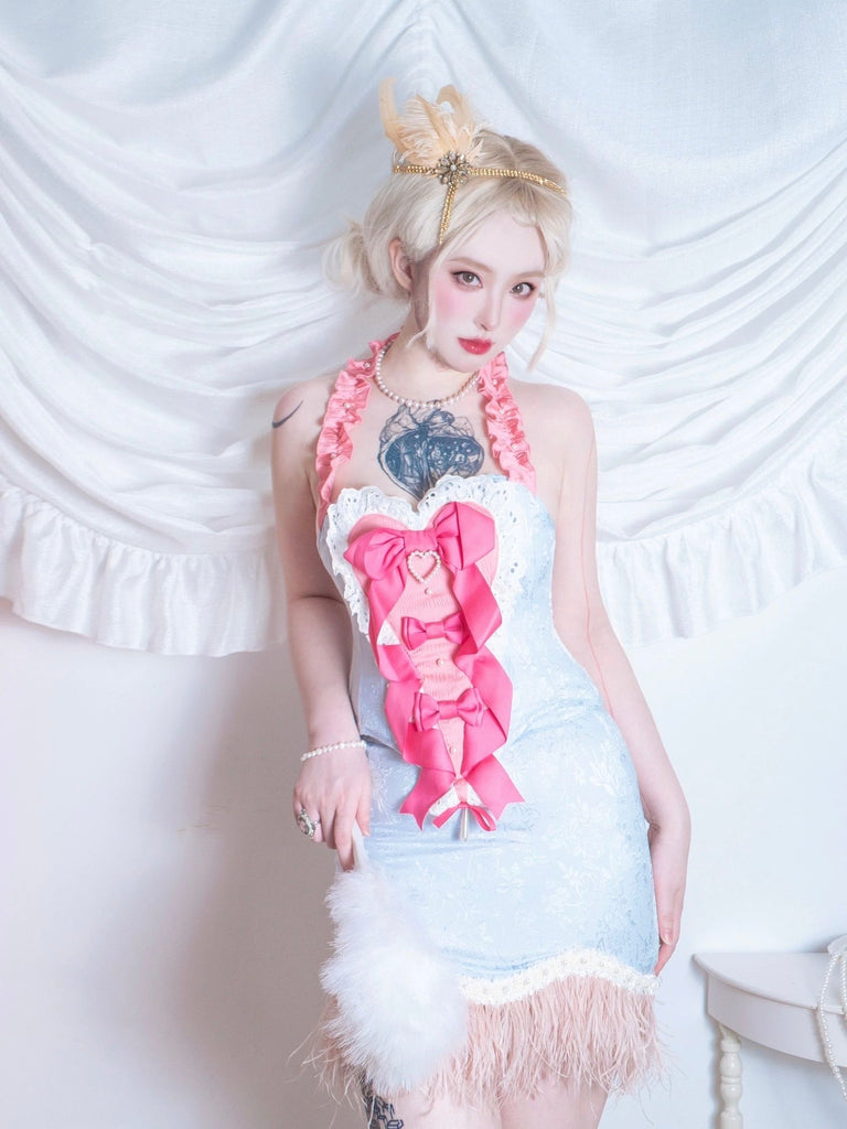 [PeilieeShop x Stasera] Ribbon Poem Handmade Corset Top - Premium  from Peiliee Shop - Just $65! Shop now at Peiliee Shop