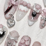 [Customizable] Sweet But Psycho Hand-Painted Press On Nail Set