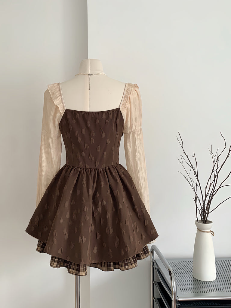 [Petite] Cocoa Hearts Mini Dress - Premium  from Basic - Just $28! Shop now at Peiliee Shop