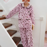 Sleepy Fairy Coral Fleece Leopard Bow Pajama Set