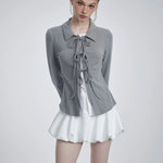 Get trendy with [Customizable] Loli Poli 2 in 1 shirt cardigan -  available at Peiliee Shop. Grab yours for $42 today!