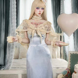 BloodSupply Happy Birthday Mousse Date Vintage Lace Scarf Cape