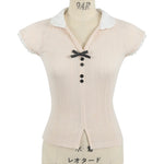 Get trendy with [Mummy Cat] Pastel Babydoll Ribbon Shirt - Corset available at Peiliee Shop. Grab yours for $36 today!