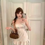 Get trendy with Bunny Land Floral Mini Dress Wool Cardigan Set - Clothing available at Peiliee Shop. Grab yours for $34 today!