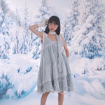 Get trendy with [Rose Island] Icy Snow Feather Dress -  available at Peiliee Shop. Grab yours for $57 today!