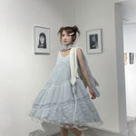 Get trendy with [Rose Island] Icy Snow Feather Dress -  available at Peiliee Shop. Grab yours for $57 today!