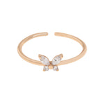 Get trendy with [Timi Of Sweden] Leah - White Crystal Butterfly Ring -  available at Peiliee Shop. Grab yours for $23 today!