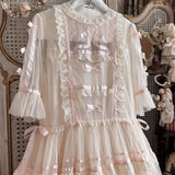 Sublunary Fake Heart Silk Dress Gown Set