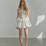 Get trendy with [UNOSA] Heavenly Lace Mini Dress Set -  available at Peiliee Shop. Grab yours for $39.90 today!