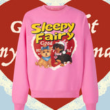 Sleepy Fairy Vintage Heart Puppy Cotton Sweatshirt
