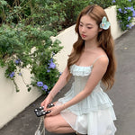 Get trendy with [Mummy Cat] Mint Petals Corset Mini Dress -  available at Peiliee Shop. Grab yours for $54 today!