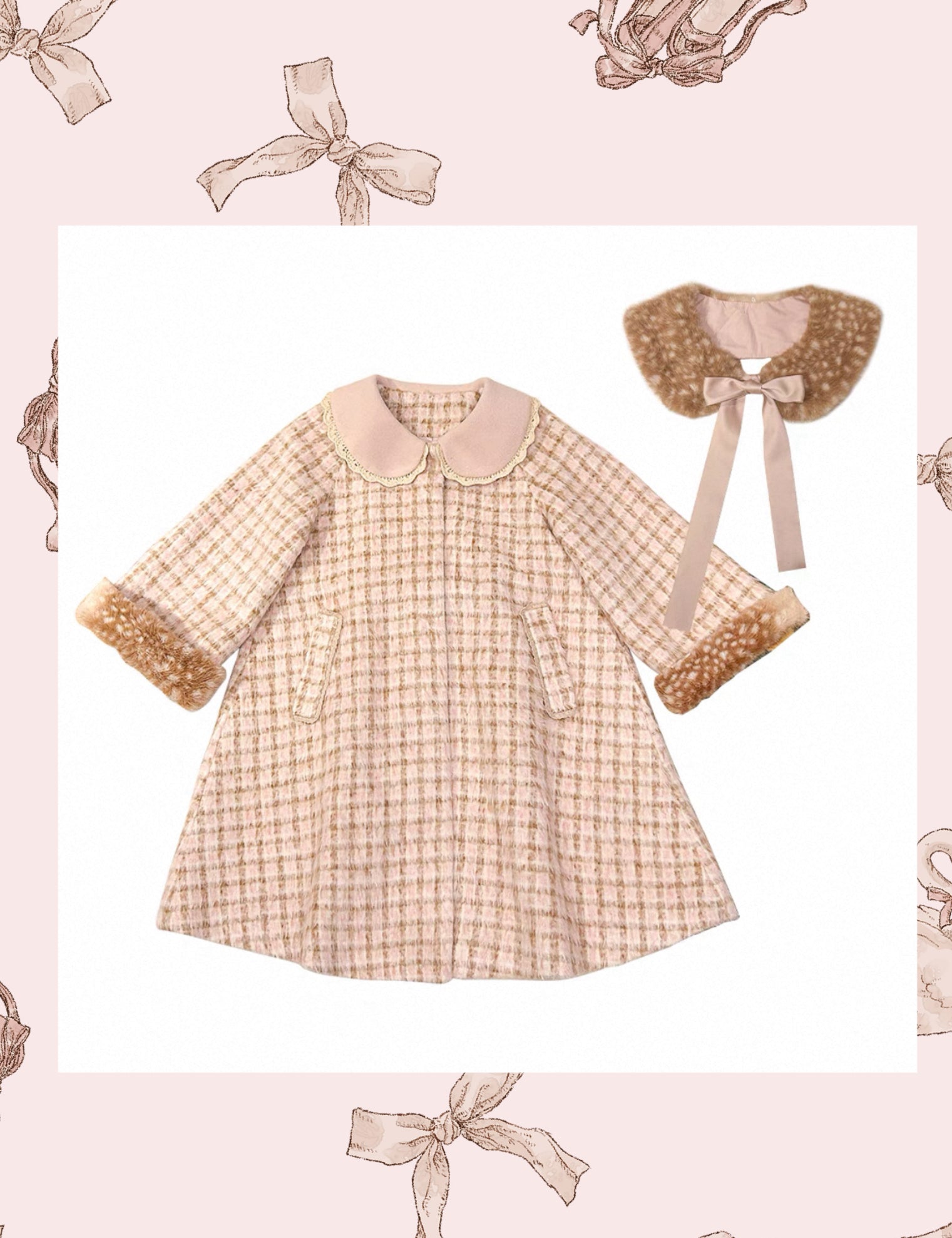 [Rose Island] Urban Fairycore Fawn Deer Coat
