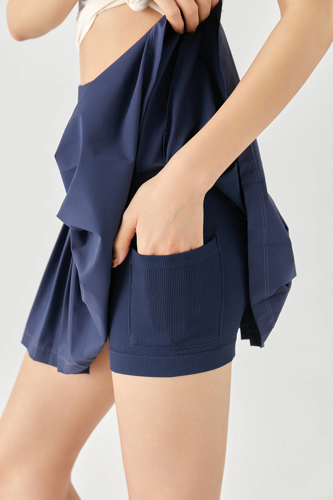 Get trendy with [Rexing x Peiliee Sport] Tennis Girl Seamless High-Waisted Pleated Skirt with Built-in Shorts -  available at Peiliee Shop. Grab yours for $36 today!