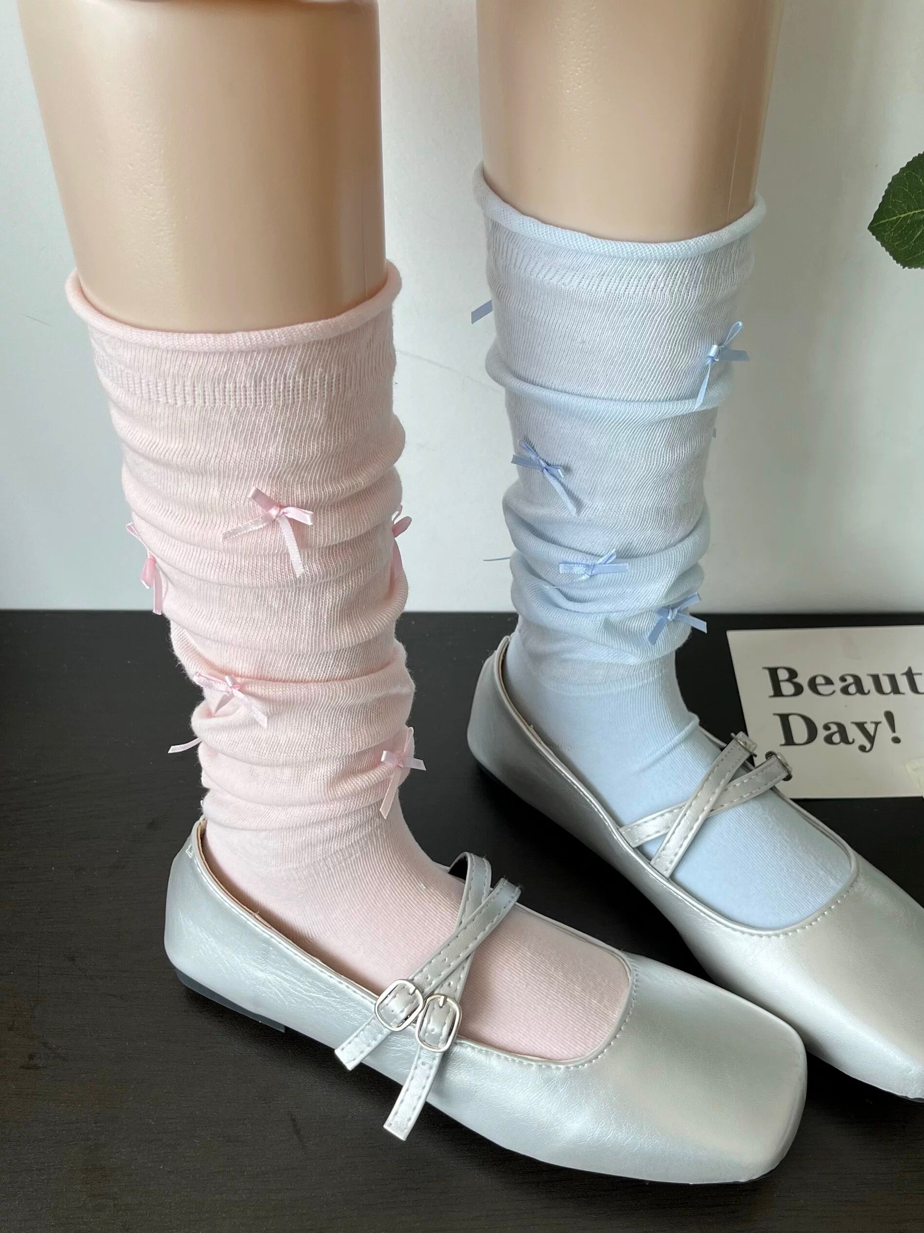 Get trendy with Pastel Ballet Core Small Ribbons Socks - Accessories available at Peiliee Shop. Grab yours for $6.50 today!