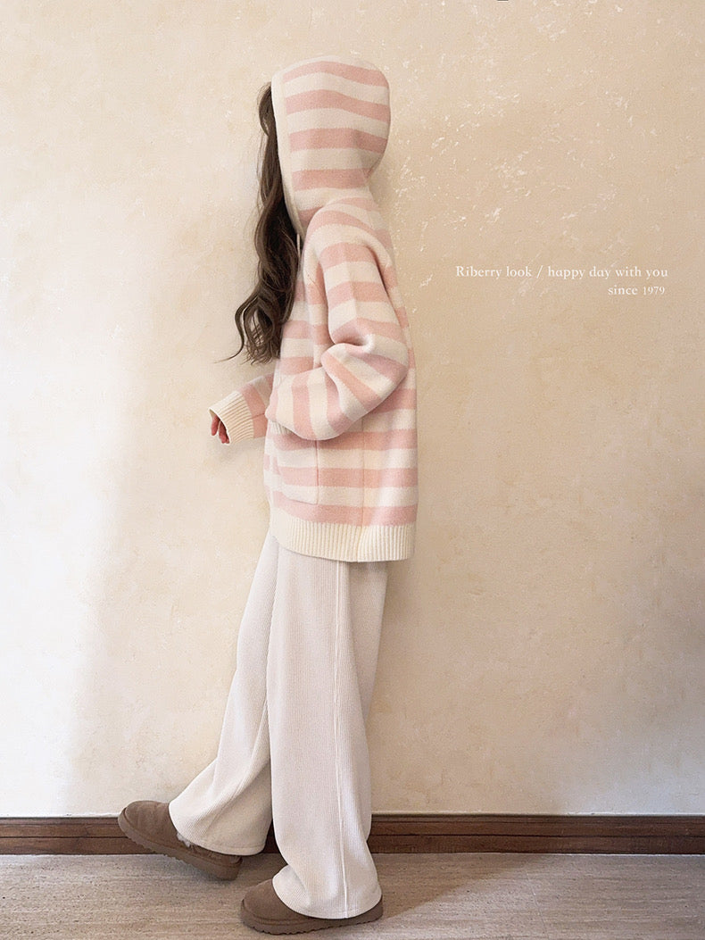 Get trendy with Pastel Cloud Knitting Hoodie Cardigan - Sweater available at Peiliee Shop. Grab yours for $39.90 today!