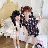 Kitty Pajamas Party Summer Sleepwear Set with top and shorts