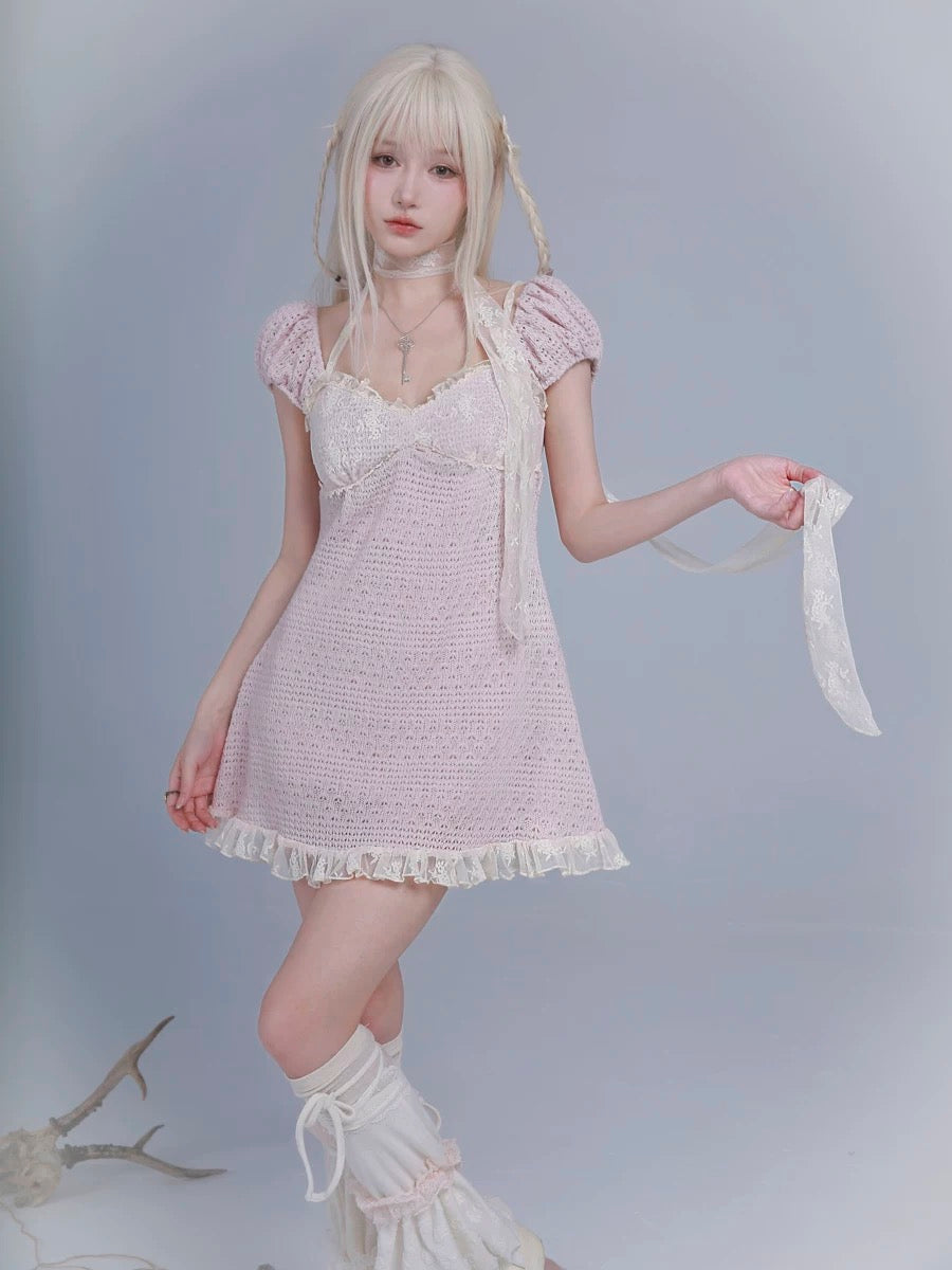 Get trendy with Rose Island AW24 Elf Guardian - Sakura Fairy Mini Dress - Crop Top available at Peiliee Shop. Grab yours for $46 today!