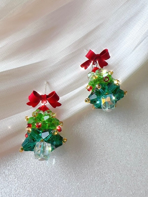 Merry little Christmas tree handmade earring - Premium  from Basic jewelry - Just $7.80! Shop now at Peiliee Shop