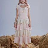 Rose Island Pink Twin Souls Princess Midi Dress