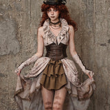 Get trendy with [Blood Supply] Dragon Era steampunk short Cake mini Skirt - Skirt available at Peiliee Shop. Grab yours for $55 today!