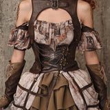 Get trendy with [Blood Supply] Dragon Era steampunk PU Corset Vest - Crop Top available at Peiliee Shop. Grab yours for $52 today!