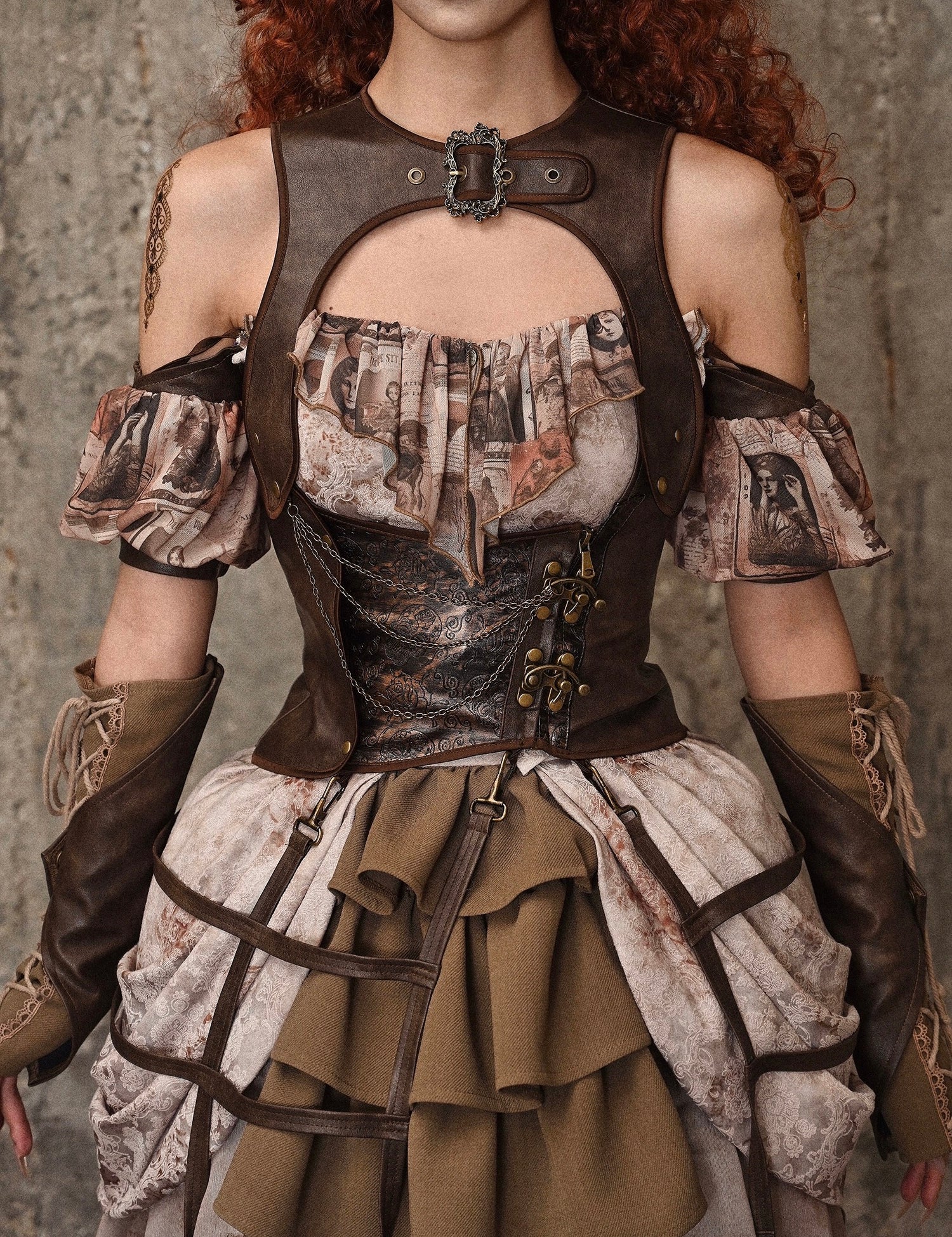 Get trendy with [Blood Supply] Dragon Era steampunk PU Corset Vest - Crop Top available at Peiliee Shop. Grab yours for $52 today!