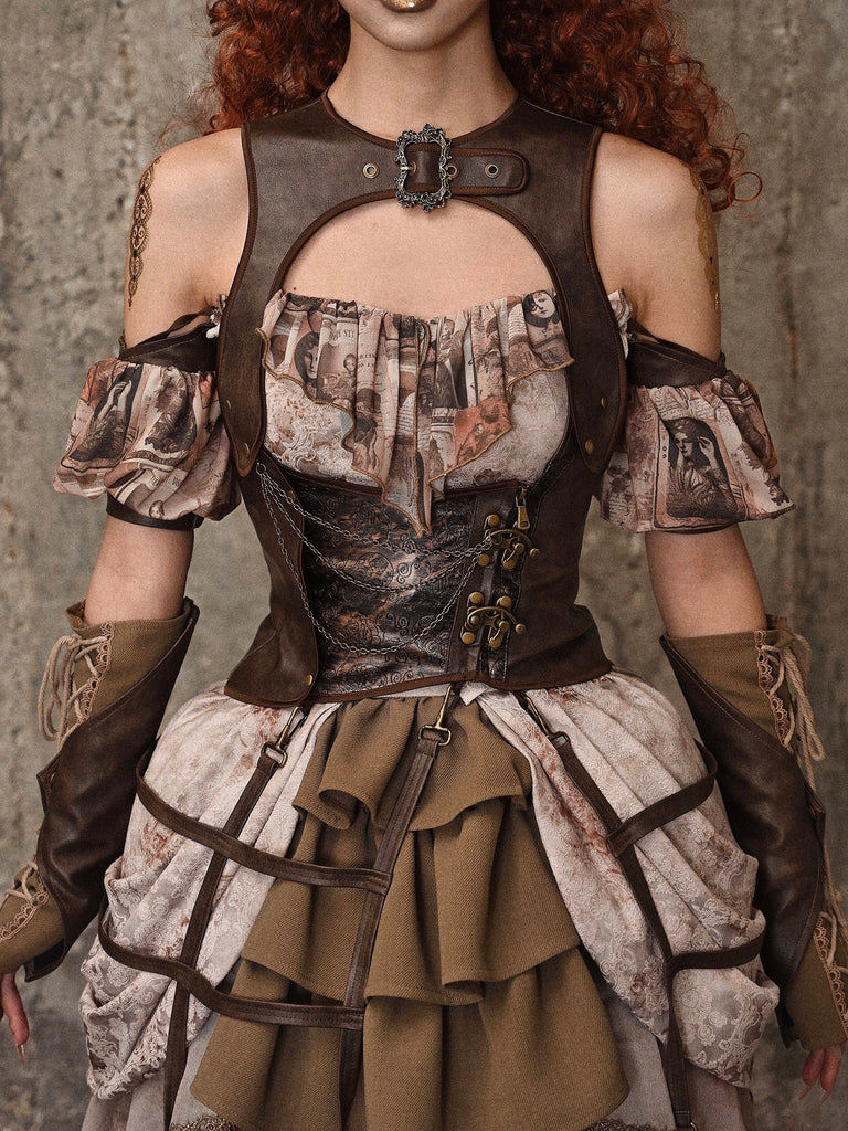 Get trendy with [Blood Supply] Dragon Era steampunk PU Corset Vest - Crop Top available at Peiliee Shop. Grab yours for $52 today!