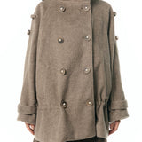 34Ounce Urban City Walk Faux Fur Wool Blend Coat