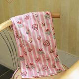 Sleepy Fairy Happy Birthday Pink Stripe Cotton Pajama Set