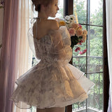 Get trendy with Lavender Honey Dream Floral Mini Dress -  available at Peiliee Shop. Grab yours for $42.50 today!