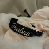 Custom Name Sugar Denim Babydoll Hairband Handmade Gift