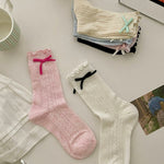 Get trendy with Lucky Girl Ribbon Socks - Accessories available at Peiliee Shop. Grab yours for $6.50 today!