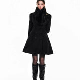34Ounce Heiress Charm Wool Coat with Faux Fur Scarf