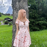 [Peiliee x Rose Island Exclusive] Deer Ballet Fawn Core Cotton Mini Dress