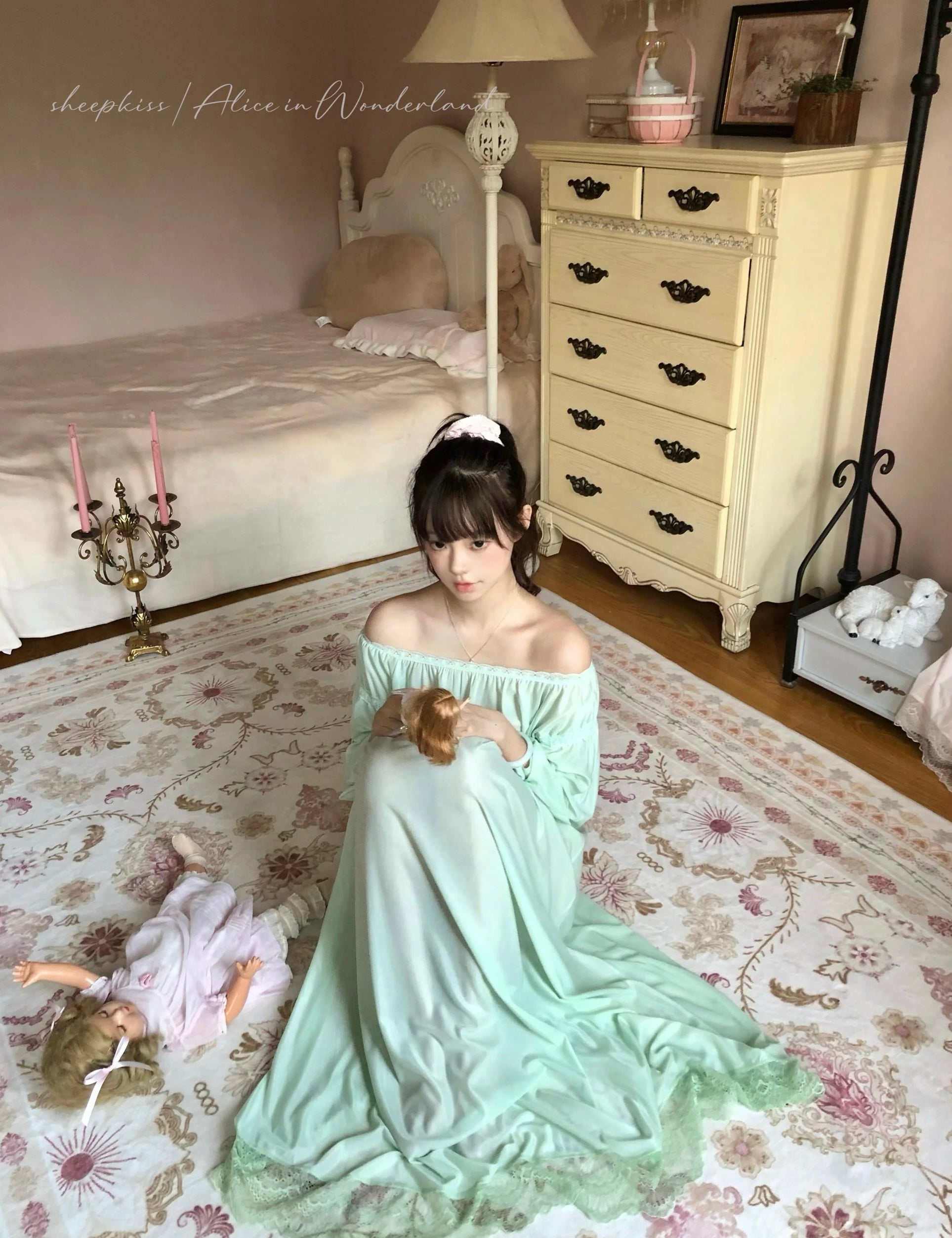 SheepKiss Alice Princess Vintage Loungewear Dress