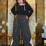 Get trendy with [Curve Beauty] Reflective Leisure Sports Pants -  available at Peiliee Shop. Grab yours for $47 today!