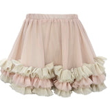 [Rose Island] Soft Rosy Kiss Crop Top and Ruffle Tulle Skirt Set