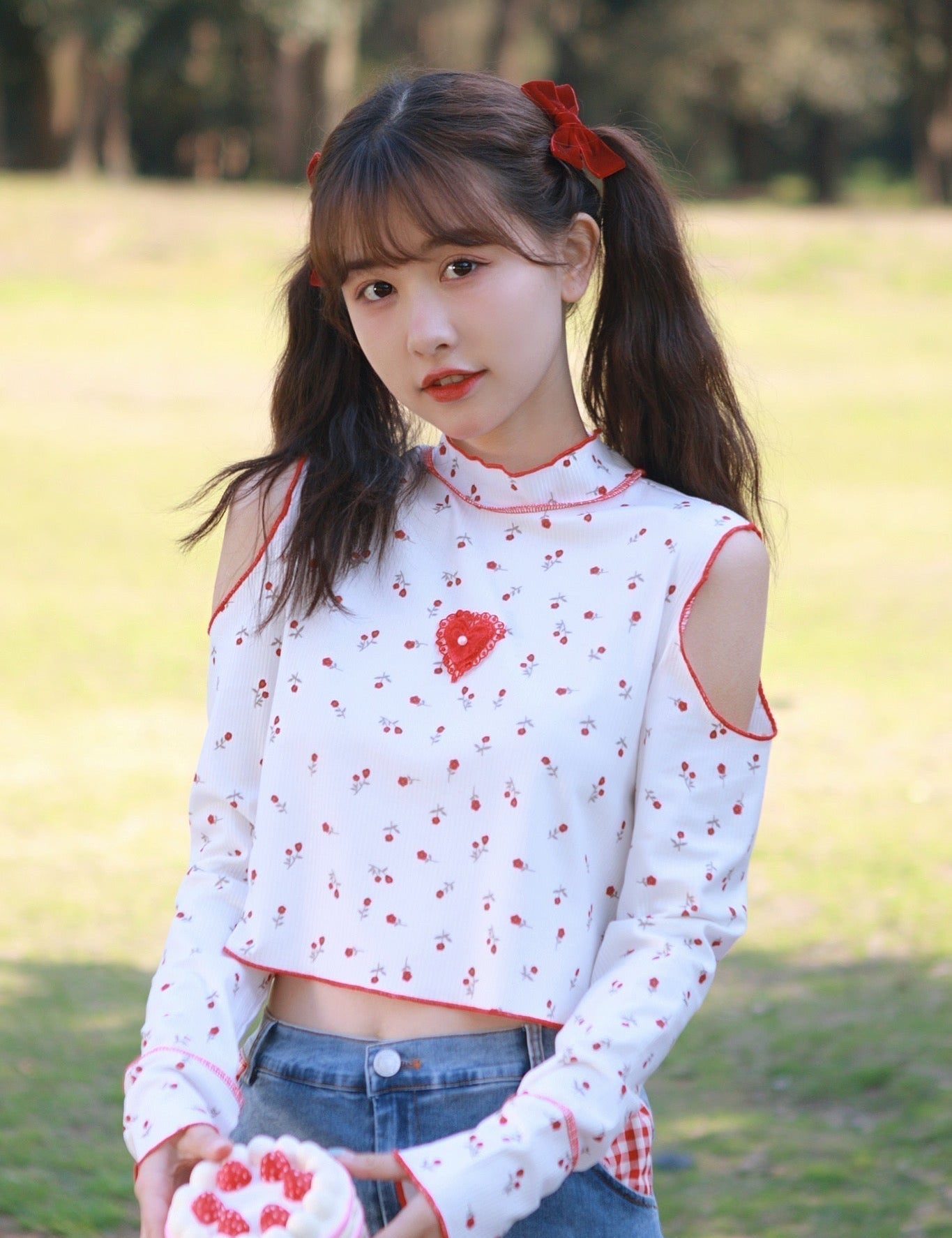 Get trendy with Rose Doll Christmas Cotton Top -  available at Peiliee Shop. Grab yours for $17 today!