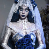 Get trendy with [Blood Supply] Corpse Bride Gothic Rose Veil and Gloves - Crop Top available at Peiliee Shop. Grab yours for $18 today!