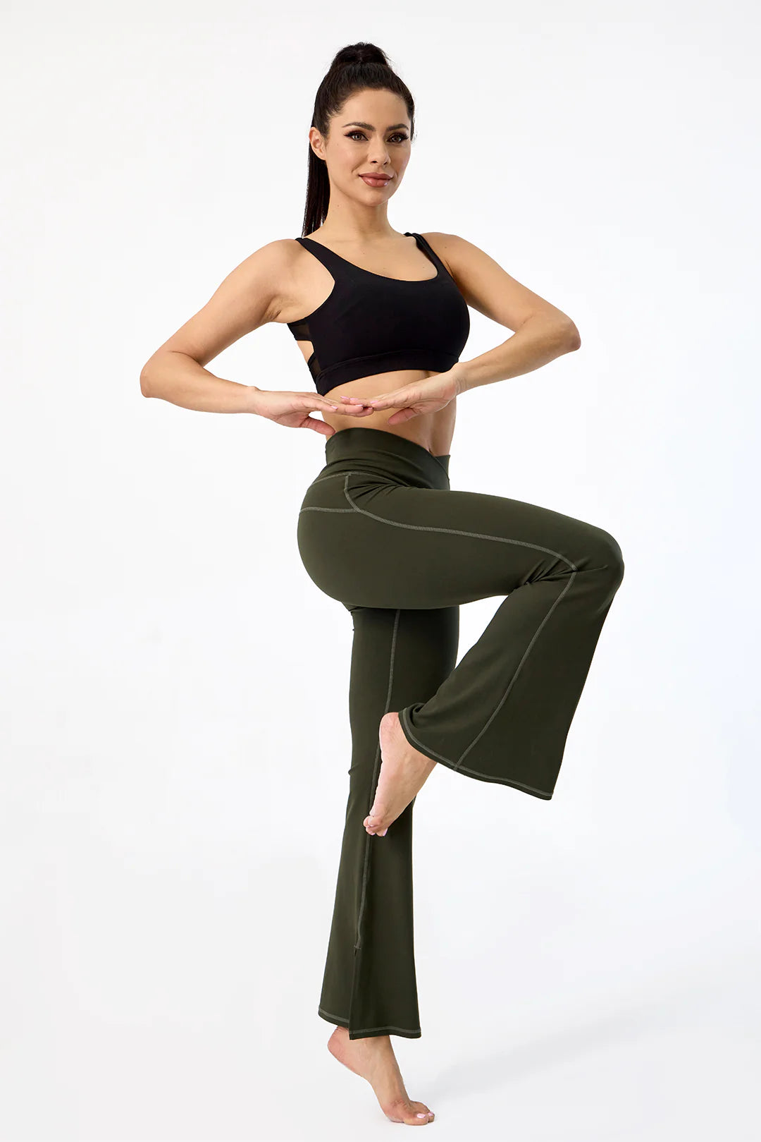 Get trendy with [Rexing x Peiliee Sport] Crossover High Waisted Flare Leggings with Pocket Yoga Pants -  available at Peiliee Shop. Grab yours for $56 today!